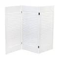 Produktbild: Fensterparavent CLOSED weiß shabby mit Lamellen Hamptons Beachhouse Sichtschutz Shutters