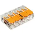 Produktbild: Wago 221-415 Verbindungsklemme mit Hebel transparent für alle Leiterarten 5-Leiter bis 4qmm