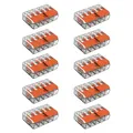 Produktbild: 10x WAGO 5-Leiter-Klemme 4 mm² Verbindungsklemme Klemme mit Hebel 221-415