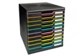 Produktbild: EXACOMPTA Schubladenbox Schubladenbox MODULO A4 10 geschlossene Schub Schwarz/Harlekin 302914D