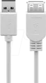 Produktbild: GOOBAY 96196 - USB 2.0 Hi-Speed Verlängerungskabel 0,3 m weiß