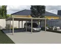 Produktbild: Doppelcarport weka 618 Gr. 2 ohne Dacheindeckung 576 x 591 cm kesseldruckimprägn