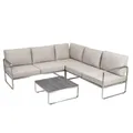 Produktbild: Lounge-Set SydneyEdelstahl gebürstet Farbe silber Tischplatte HPL outdoor indoor
