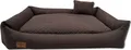 Produktbild: Hundebett für große Hunde - Hundesofa mit Wendekissen 120x85cm [ braun ] EU & ®