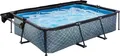 Produktbild: EXIT Framepool (Set, 3-tlg), BxLxH: 200x300x65 cm, mit Kartuschenfilter und Sonnensegel