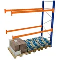 Produktbild: SCHULTE Anbau-Schwerlast-Weitspannregal 46827-N orange, blau, silber 278,6 x 110,0 x 300,0 cm