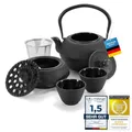 Produktbild: Dimono Traditionelles Tee-Set aus Gusseisen: Teekanne, Stövchen und 2 Teebecher