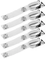 Produktbild: 5 x Ausweishalter Befestigungsclips drehbar starker Hosenträger Clip Ausweisclip Befestigungsclip für Kartenhalter Karten Schutzhüllen Namensschild-Halter (gewebeverstärkt)