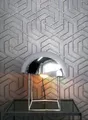Produktbild: Newroom Vliestapete, Grau Tapete Grafisch Glänzend - Mustertapete Glanztapete Silber Geometrisch Glamour Grafik Muster für Wohnzimmer Schlafzimmer Küche