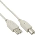 Produktbild: InLine USB 2.0 Kabel, A an B, beige 7,0m (34557H)