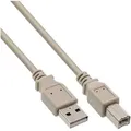 Produktbild: INLINE USB 2,0 Kabel, A an B, beige, 7,0m