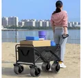 Produktbild: Gardlov Transportwagen Bollerwagen Handwagen Strandwagen, (Spar-Set, 1-St., 84 x 60 x 58 cm faltbar), faltbar, 360°-Schwenkräder, 2 Bremsen, Teleskopgriff