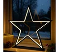 Produktbild: abc HOME LED Stern Fensterdeko, LEDs, Metall, schwarz, elektrisch, Mit Dimmerfunktion, Schutzklasse IP55, LED fest integriert, Warmweiß