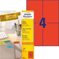 Produktbild: AVERY Zweckform 3456 Rote Etiketten (400 Aufkleber, 105x148mm auf A4, permanent