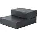 Produktbild: PawHut Haustiertreppe Tierunterlage 2 Stufen Klappbar Hundetreppe Treppe Unterlage für Katzen und Hunde Schwarz L45 x B39 x H20 cm - Schwarz