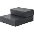 Produktbild: Haustiertreppe Tierunterlage 2 Stufen Klappbar Hundetreppe Treppe Unterlage Für Katzen Und Hunde Schwarz L45 X B39 X H20 Cm - Pawhut