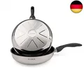 Produktbild: KLAMER Profi Edelstahl-Bratpfanne 28 cm Induktion Premium Beschichtung