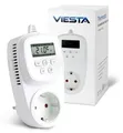 Produktbild: VIESTA® TH12 Steckdosenthermostat – 7-Tage-Programm, 230V/16A/3600W, 5–35 °C, LCD-Display, EEPROM, Frostschutz – für Heizpaneele & Infrarotheizungen