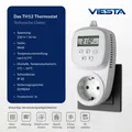 Produktbild: Thermostat TH12 programmierbar mit EEPROM für Infrarotheizung Elektro Heizung Vi