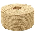 Produktbild: vidaXL Seil Sisalseil Naturseil Schnur Kratzbaum Kratzbäume Kratzbaumseil Tau Tauwerk Juteseil Dekokordel Garten Camping 100% Sisal 10 mm 250 m Natur