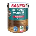 Produktbild: BAUFIX Multispray Holzlasur palisander, seidenglänzend, 5 Liter, Holzlasur, zum Sprühen für alle Nadel- und Harthölzer, für Elektro- und Becherpistolen