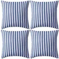 Produktbild: Gartenkissen 4 Stk. Streifenmuster 45 x 45 cm Marineblau