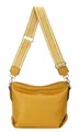 Produktbild: ITALYSHOP24 OBC DAMEN TASCHE Shopper Umhängetasche Schultertasche CrossOver Crossbody Beuteltasche Handtasche Hobo Bag Henkeltasche Reise Kunst-Leder Gelb