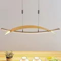 Produktbild: Lucande LED Pendelleuchte Goldoptik dimmbar, Esstisch Hängelampe höhenverstellba