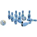 Produktbild: EDUPLAY 170186 Soft-Bowling mit 10 Pins und 2 Bowling Kugeln, hellblau, 12-teilig (1 Set)