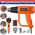 Produktbild: 2000 Watt Heißluftpistole Heißluftfön Heißluftgebläse 300/600°C und 4tlg Zubehör
