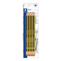 Produktbild: STAEDTLER Bleistifte mit Radiergummi Noris, HB, sechskantformat, hohe Bruchfestigkeit durch spezielle Minenrezeptur und hartverleimte Mine, Set mit 10 Bleistiften, 122-2 BK10
