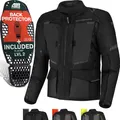 Produktbild: SHIMA HERO Motorrad Jacke Herren mit Protektoren Textil AIRFORCE Rückenprotektor Wasserdicht Motorradjacke Sommer Motorradkombi Motorradhose Ganzjährig Mesh Touren (Männer, Schwarz, 6XL)