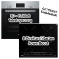 Produktbild: HERDSET INDUKTION Bosch Backofen Teleskopauszug + Induktionskochfeld autark 60cm