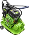 Produktbild: Zipper Rüttelplatte ZI-RPE60 inkl. Gummiplatte und Fahrwerk 4 kW