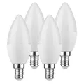 Produktbild: Müller-Licht 4 x LED Leuchtmittel Kerzenform 5,5W = 40W E14 470lm matt warmweiß 2700K