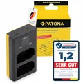 Produktbild: PATONA 9886 - kompatibel mit Akku Panasonic DMW BLK22 E - Ladegerät USB DUAL LCD - (Eingang USB-C oder Micro-USB)