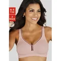 Produktbild: T-Shirt-BH PETITE FLEUR, Damen, Gr. 100, Cup B, rosa (rosa, weiß), Jersey, Obermaterial: 93% Baumwolle, 7% Elasthan, BHs T-Shirt-BH, ohne Bügel aus Baumwolle, Basic Dessous, Topseller