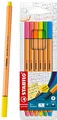Produktbild: Stabilo Point Neon Fineliner 6 Stück 88/6-1