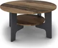 Produktbild: byLIVING Couchtisch JONNY / Melamin Old Style, Melamin Graphit / D 80, H 42,5 cm / mit praktischem Ablageboden