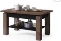 Produktbild: All4All Couchtisch Astra BRAUNE Eiche + SCHWARZ, Kaffeetisch , Wohnzimmertisch , Sofatisch mit Ablage , höhenverstellbar , Sofatisch , 110x68cm , 05