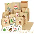 Produktbild: Adventskalender zum Befüllen Kinder 24 Tüten Weihnachtstiere Aufkleber
