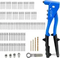 Produktbild: CCLIFE Blindnietzange Nietenzange Set Blindniet- & Popnietenzange Blindnieten, Blindniezange 120-tlg., 4 Hss Bohrer Nietzange,120 Blindnieten