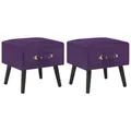 Produktbild: vidaXL Nachttische 2 Stk. Dunkelviolett 40 x 35 x 40 cm Samt