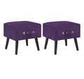 Produktbild: vidaXL Nachttisch Nachttische 2 Stk. Dunkelviolett 40 x 35 x 40 cm Samt (2-St)