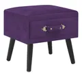 Produktbild: vidaXL Nachtkommode, Nachttische 2 Stk. Dunkelviolett 40 x 35 x 40 cm Samt