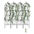 Produktbild: VEVOR Rankhilfe für Kletterpflanzen, 51x220 cm, 4er-Set rostfreies Metallspalier für Gartenblumen, Kletterrosen-Spalier, Rankgitter, Gurkenstütze, dekoratives Clematis-Spalier für Innenhöfe & Rasen