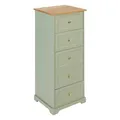 Produktbild: Atmosphera - Mohea Kommode mit 5 Schubladen, Celadongrün und Holz, B 45 x H 113 cm - Aufbewahrungsmöbel für Schlafzimmer, Wohnzimmer, Flur