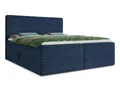 Produktbild: Boxspringbett Mollo mit 2 Bettkästen, Doppelbett mit Bonell-Matratze und Topper, Polsterbett in weichem Cordstoff, Bett, Bettgestell für Schlafzimmer (Blau (Tilia 77), 180 x 200 cm)