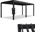 Produktbild: Juskys Lamellendach Tahiti 3x5,9 m - Stahl Pergola stabil & wetterfest - Anthrazit