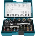 Produktbild: Makita B-54081 21-teilig Ratschen-/Bit-Satz blau, Bits, Steckschlüssel, Klappbox